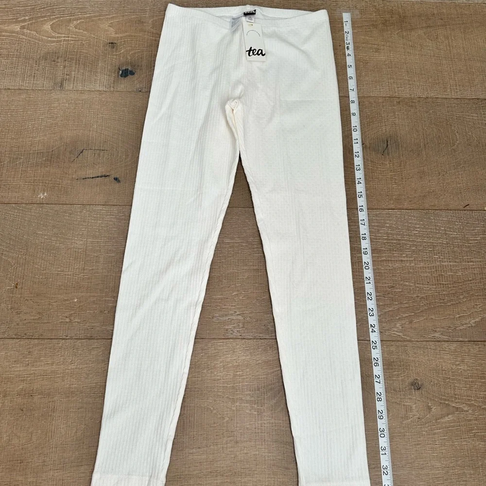 Tea Collection Ivory Textured Leggings